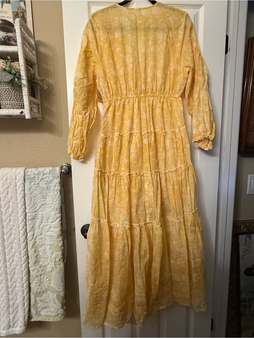 Free People Pappiet Midi Dress Sunshine  Yellow Size XL NWT - Picture 5 of 10